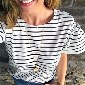 Stella & Dot Striped Maya Tee, size medium